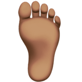 🦶🏽 Fuß: Mittlere Hautfarbe Emoji von Apple