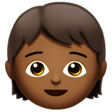 🧒🏾 Enfant : Peau Mate Emoji par Apple