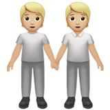 🧑🏼‍🤝‍🧑🏼 People Holding Hands: Medium-Light Skin Tone, Emoji by Apple