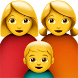 👩‍👩‍👦 Familie: Frau, Frau Und Junge Emoji von Apple