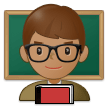 👨🏽‍🏫 Man Teacher: Medium Skin Tone, Emoji by Samsung