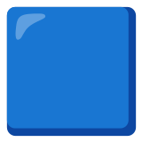 🟦 Blaues Viereck Emoji von Google
