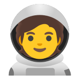🧑‍🚀 Astronaut(in) Emoji von Google