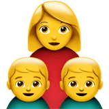 👩‍👦‍👦 Familie: Frau, Junge Und Junge Emoji von Apple