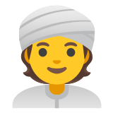 👳 Person Mit Turban Emoji von Google