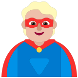 🦸🏼 Superheld(in): Mittelhelle Hautfarbe Emoji von Microsoft