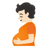 🫄🏻 Беременный Человек: Очень Светлый Тон Кожи, смайлик от Google