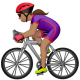 🚴🏽‍♀️ Женщина на Велосипеде: Средний Тон Кожи, смайлик от Apple