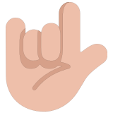 🤟🏼 Love-You Gesture: Medium-Light Skin Tone, Emoji by Microsoft
