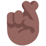 🤞🏾 Hand Mit Gekreuzten Fingern: Mitteldunkle Hautfarbe Emoji von Microsoft