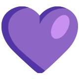 💜 Фиолетовое Сердце, смайлик от Microsoft