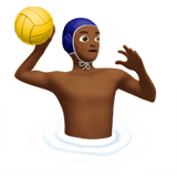 🤽🏾‍♂️ Man Playing Water Polo: Medium-Dark Skin Tone, Emoji by Apple