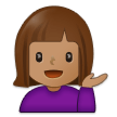 💁🏽‍♀️ Woman Tipping Hand: Medium Skin Tone, Emoji by Samsung