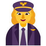 👩‍✈️ Pilotin Emoji von Microsoft