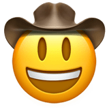 🤠 Gesicht Mit Cowboyhut Emoji von Apple