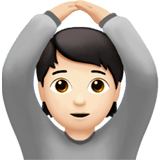 🙆🏻 Person Gesturing Ok: Light Skin Tone, Emoji by Apple