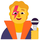 🧑‍🎤 Singer, Emoji by Microsoft