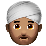 👳🏽‍♂️ Man Wearing Turban: Medium Skin Tone, Emoji by Apple