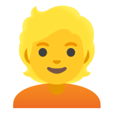👱 Person: Blond Hair, Emoji by Google