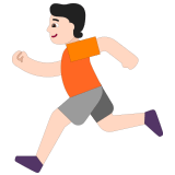🏃🏻 Person Running: Light Skin Tone, Emoji by Microsoft