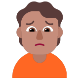 🙍🏽 Person Frowning: Medium Skin Tone, Emoji by Microsoft