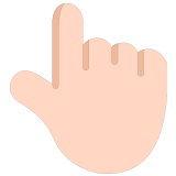 👆🏻 Nach Oben Weisender Zeigefinger Von Hinten: Helle Hautfarbe Emoji von Microsoft