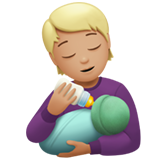 🧑🏼‍🍼 Person Feeding Baby: Medium-Light Skin Tone, Emoji by Apple