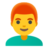 👨‍🦰 Мужчина: Рыжие Волосы, смайлик от Google