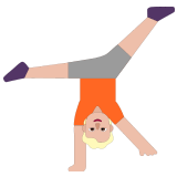 🤸🏼 Акробатический Трюк: Светлый Тон Кожи, смайлик от Microsoft