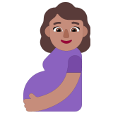 🤰🏽 Беременная Женщина: Средний Тон Кожи, смайлик от Microsoft