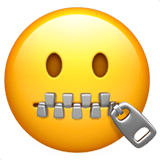🤐 Zipper-Mouth Face, Emoji by Apple
