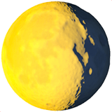 🌖 Убывающая Луна, смайлик от Apple