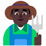 👨🏿‍🌾 Bauer: Dunkle Hautfarbe Emoji von Microsoft
