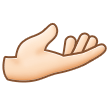 🫴🏻 Palm Up Hand: Light Skin Tone, Emoji by Samsung