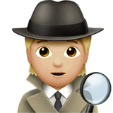 🕵🏼 Detektiv(in): Mittelhelle Hautfarbe Emoji von Apple