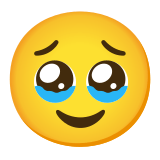 🥹 Face Holding Back Tears, Emoji by Google