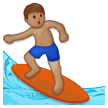 🏄🏽‍♂️ Серфингист: Средний Тон Кожи, смайлик от Samsung