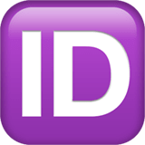 🆔 Значок «идентификация», смайлик от Apple