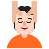 💆🏻 Person, Die Eine Kopfmassage Bekommt: Helle Hautfarbe Emoji von Microsoft