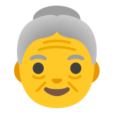 👵 Ältere Frau Emoji von Google