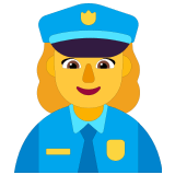 👮‍♀️ Женщина-Полицейский, смайлик от Microsoft