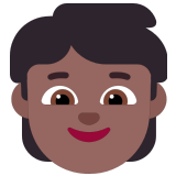 🧒🏾 Enfant : Peau Mate Emoji par Microsoft