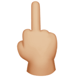 🖕🏼 Middle Finger: Medium-Light Skin Tone, Emoji by Apple