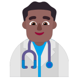 👨🏾‍⚕️ Arzt: Mitteldunkle Hautfarbe Emoji von Microsoft