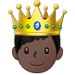 🤴🏿 Prince: Dark Skin Tone, Emoji by Samsung