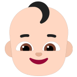 👶🏻 Baby: Helle Hautfarbe Emoji von Microsoft