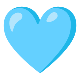 🩵 Light Blue Heart, Emoji by Google