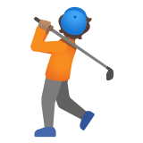 🏌🏽 Person Golfing: Medium Skin Tone, Emoji by Google