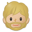 🧔🏼 Person: Medium-Light Skin Tone, Beard, Emoji by Samsung