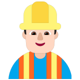 👷🏻‍♂️ Bauarbeiter: Helle Hautfarbe Emoji von Microsoft